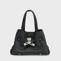 Togo Leather Structured Tote – Premium Handbag with Turn-Lock Belt & Dual Straps-0